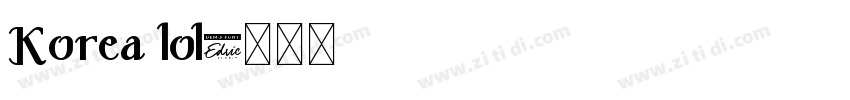 Korea lol字体转换